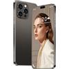 ULUCAN Smartphone sbloccato I16 Pro Max, telefono cellulare Android 5G con schermo Ultra HD da 7,3 pollici, batteria da 8000 mAh, 16 GB 1 TB, supporto multilingue, Dimensity9000 (10 core),Black-1TB