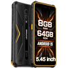 Ulefone Armor X12 PRO Rugged Smartphone 2026, Telefono Indistruttibile Android 15, 5.45 Smartphone, IP68/IP69K Impermeabile, 8GB+64GB/SD 256GB, Batteria 4860mAh, 13MP+8MP, 4G Dual SIM, NFC, OTG, GPS, Giallo