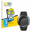 brotect Pellicola Vetro per Huami Amazfit T-Rex Ultra | 3 Pezzi Chiara Protezione Schermo Made in Germany Durezza 9H Anti-Graffio Glass Screen Protector