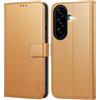 Leacckl Cover per Samsung Galaxy A27 5G, Custodia a portafoglio in Pelle PU Premium [Magnetica a Scatto] [Funzione Stand], Cachi