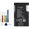 Vvsialeek BL-4C Batteria di ricambio compatibile con Nokia 2650/6100 con toolkit