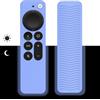 BIIULHCI Custodia telecomando per Apple TV 4K Siri Remote 3rd Gen (2022) / 2nd Gen (2021) - Custodia in silicone per accessori TV (Blue Glow)
