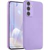 LEHEHE Custodia Silicone per Samsung Galaxy S26+, Cover Soft Touch Tinta Unita Guscio Sottile Antiurto Bumper Antigraffio con Protezione Fotocamera-Viola chiaro