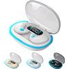 BOSONS Cuffie wireless a conduzione ossea, auricolari invisibili, cuffie leggere per dormire con modalità sonno, auricolari Bluetooth invisibili indolori per chi dorme di lato (bianco)