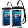 SSKHE Set di 2 cinghie migliorate per smartphone, IPX8 TPU protege telefono acqua, custodia impermeabile per iPhone 16 15 14, adatto per stile di telefono universale