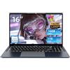 MOGIKK 16'' Portatile PC, Core i5 8210Y processore fino 3,6GHz Notebook, 16GB RAM SSD 1TB Laptop, Computer portatile Schermo 1200P IPS, porte RJ45 USB 3.0 HDMI BT5.0 Tastierino Numerico Retroilluminato