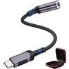 ACAGET Adattatore USB C Jack 3.5mm per Samsung S26Ultra A16 A17 A27 A37 A57 A26 5G | Adattatore USB C per Cuffie USB C Adattatore Chip DAC Audio da USB C a jack 3,5mm per iPhone 17 16e 18 Pro Max Pixel11 10 9a