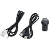 Generic Adattatore AUX per auto, pannello interruttore USB, cavo stereo di ricambio per Peugeot 307 407 308 408 508 3008 RD43 RD45