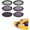 Pidynx Kit di filtri 6 in 1 compatibile con HOVERAir Aqua Drone, UV CPL ND8 ND16 ND32 ND64 Set di obiettivi per riprese aeree a tutto tondo