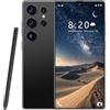 ULUCAN Smartphone S25 Ultra 5G, 16 GB di RAM, 1 TB di spazio di archiviazione, 7,3 HD 1440x3040 | Doppia fotocamera da 108 MP e 72 MP | Snapdragon 8 Gen 3 (10 core), batteria da 8000 mAh,Black-1TB