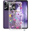 KJYFOANI Custodia per Oukitel C60 (6.88) Cover Trasparente Ultra Sottile Morbida TPU Silicone Protettiva Case Antiurto Anti-graffio Bumper -Romantico