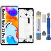 It'Go Full Incell - Schermo LCD di ricambio per Xiaomi Redmi Note 11 Pro 5G, touch screen, con attrezzi, nero, con cornice, alta qualità