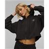 Adidas by Stella McCartney Felpa Nera Da Donna Adidas By Stella Mccartney Sportswear Crop