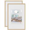 Walther Design New Lifestyle KV430GD - Cornice portafoto Dorata, 24 x 30 cm, Confezione da 2 Pezzi