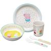 petit jour paris Baby Peppa Pig - Set regalo 5 pezzi, piatto, ciotola, tembale, posate, lavabile in lavatrice
