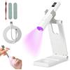 LAIVIYA Set Portatile di Mini Lampade UV per Manicure Unghie Senza Fili 3W | USB Lampada Unghie UV Led, 20/60 Timer Lampada Gel Sciugatura Rapida per Asciuga Unghie Salone di Casa, Bianco