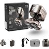 Skull Shaver Pitbull Platinum Pro PX5 - rasoio elettrico per testa e viso - senza fili, ricaricabile, uso su pelle bagnata o asciutta, manico ergonomico