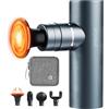 arboleaf Pistola Massaggio Muscolare Mini con Calore, Grigio Spaziale | Pistola Massaggiante Portatile, Corpo Metallo Anodizzato, Massaggio Termico, 2000mAh, Ricarica USB-C, 3200giri/min,5 Velocità