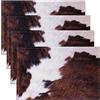 Homemissing Set di 4 tovagliette con stampa in pelliccia di mucca, tovagliette con stampa in pelle di mucca per tavolo da pranzo, interno/esterno, cucina, 45x30cm, tovagliette in stile fattoria, tovagliette per