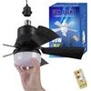 Adius Ventilatore da Soffitto con Luce e Telecomando, Lampadario Ventilatore LED Dimmerabile, 5 Pale, 3 Velocità, Silenzioso, per Soggiorno, Camera (Bianco)