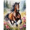 RICUVED 5D Cavallo Diamond Painting Kit Completo,Diamantini Crystal Art Animale Pittura Diamante Fai da Te, Strass Ricamo a Punto Croce, Decorazione per Casa e Pareti 30x40cm