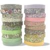 ARWIG Set di 20 Rotoli Washi Tape, Accessori per Scrapbooking, Nastro Adesivo Decorativo per Journal e Confezioni Regalo, Tema Natura