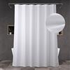Popkozzi Tenda da doccia bianca per bagno: 198 cm, idrorepellente, lavabile, in tessuto di lino, tenda da doccia lunga - tenda da bagno semplice ed elegante in tessuto di poliestere tinta unita - 183