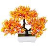 DEANKEJI Piantine Finte Decorative con Vasetto, Realistico Piantina Finta Decorativa in Plastica, Colore del Tramonto Pianta Artificiale da Interno, per Davanzale, Patio, Decorazione del Tavolo