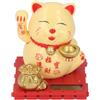 SENECESLI Braccio Che Agita il Gatto Portafortuna, Simpatico Gatto Che Ondeggia Ad Energia Solare, Fengshui Cinese Vivido e Adorabile Gatto della Fortuna, Decorazione della Statua del