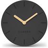 Cander Berlin MNU 2612 S - Orologio da tavolo silenzioso, senza ticchettio, 12 cm, analogico, funzionamento a batteria, vintage, moderno, grigio MDF