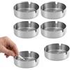 Veebmys Posacenere in Acciaio Inox 6 Pezzi da 10cm, Resistente e Durevole, Facile da Pulire, Posacenere da Esterno e Posacenere da Tavolo Rotondo, Ideale Per Giardino, Ristorante, Bar, Ufficio, Casa (6, 10cm)