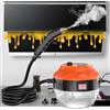 DoeDoefong 2500 W Pulitore a Vapore Portatile, Macchina per la Pulizia a Vapore Pressurizzata ad Alta Temperatura con 3 Testine per Spazzola, Rimuovere Macchie per Mobili da Cucina Bagno Auto