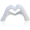 Focenat Scultura a forma di mani di cuore, statua moderna con gesto d'amore, ornamento da scrivania, decorazione artistica per soggiorno, camera da letto, libreria, tavolino da caffè, decorazione