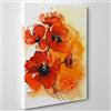 ConKrea Quadro su Tela Canvas - INTELAIATO - Fiore - Natura - Fiori Papaveri Rossi - Flowers - 70x100m - Spessore 4cm - (cod.034)