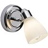 BRILLIANT lampada Kensington spot a parete cromo/bianco | 1x QT14, G9, 28W, adatto per lampade con piedini base (non inclusi) | Scala da A ++ a E | Classe di protezione IP: 44 - resistente agli