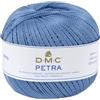 DMC, gomitolo di Filo Petra, 100% Cotone, Colore Blu, Misura 5