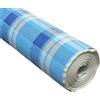 Generico Tovaglia in carta Goffrata rotolo bonina da 1 metro x 50 metri VARI COLORI tovaglie a rotolo per feste tavolate panche compleanni estate tovaglia lunga (Quadri Blu Azzurro)