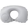 BOOWEN Cuscino da Viaggio Gonfiabile Regolabile Cuscini per Collo a Forma di U Portatili Cuscino Cervicale con Pompa di Gonfiaggio a Pressione Adatto per Aereo, Treno, Ufficio, Casa (grigio chiaro)