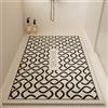 Z·Bling Tappeto Doccia Antiscivolo 50x70cm,Tappetino Vasca in Luffa,Tappeto Bagno Senza Ventose,Tappetino Doccia con Fori di Drenaggio,Motivo Geometrico 48