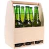 Creative Deco Portabottiglie in Legno per 6 Bottiglie, 24 x 16 x 30 cm