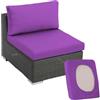 Hoowarm Copri Cuscino Divano da Esterno Copriseduta per Divano Grigio Elasticizzato 1/2/3 posti Copricuscini per Mobili da Giardino, per Patio, Terrazza e Uso Interno/Esterno(Purple,100-125cm (1pc))