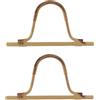 Ubric 2 manici in legno in rattan, manici in legno, per borse fai da te, borse da spiaggia e portafogli (27 x 11,6 cm)