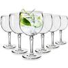 RBDRINKS RB Trasparente Gin Tonic Balloon Cocktail Bicchieri, Bicchieri di Plastica per Gin e Tonic, Infrangibili e Riutilizzabili Calici da Vino Rosso in Plastica Trasparente 45cl, Set di 6