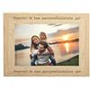 Giomel Cornice Portafoto con Dedica e Foto Inclusa Personalizzata con Incisione in Bambù Personalizzabile con Testo Idea Regalo Simpatica ed Originale per ogni Occasione 14x19x0.9cm