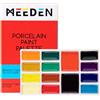 MEEDEN Tavolozza di pittura in ceramica a 14 pozzi, pittura ad acquerello in porcellana vassoio di miscelazione in ceramica per pittori e artisti, ideale per acquerello, acrilico e pittura a olio