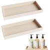 Marjoramy 2 vassoi in silicone beige, 30 x 12,5 cm, decorazione per bagno, lavandino, cucina e WC, vassoio antiscivolo per dispenser di sapone, candele