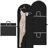 Zosenyer Porta Abiti da Viaggio, 2 Pezzi Borsa Abiti Con Cerniera 180x60 CM Copriabiti Antipolvere Lungo Pieghevole Borsa Dell'abbigliamento da Sposa Finestra Trasparente per Abiti da Sera e Blazer