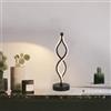 Mengjay Lampada da tavolo a LED Twist Wave con corpo lampada in acrilico, base in metallo, pulsante dimmerabile luminosità - Protezione per gli occhi bianca calda da 6 W Lampade (Nero)