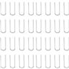 Daleweo 100 Spilli a Forma Di U, Spille Senza Testa in Argento, Spilli per Fiori Di Paglia 23x7 mm in Scatola Portaoggetti, Ago Da Cucito per Cucito, Uncinetto, Artigianato DIY, Produzione di Abbigliamento
