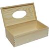 Wooden World Scatola rettangolare in legno per fazzoletti, per decoupage T1
